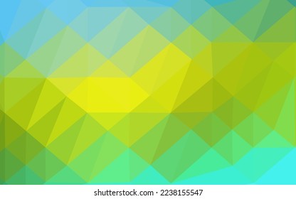 Light Blue, Yellow vector abstract mosaic backdrop. Shining illustration, which consist of triangles. Polygonal design for your web site.
