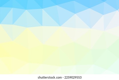 Light Blue, Yellow vector abstract polygonal cover. Geometric illustration in Origami style with gradient. Completely new template for your business design.