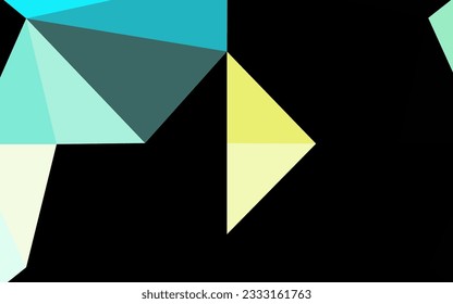 Diseño poligonal abstracto de vector amarillo, azul claro. Ilustración abstracta vaga con gradiente. Una nueva textura para tu diseño.