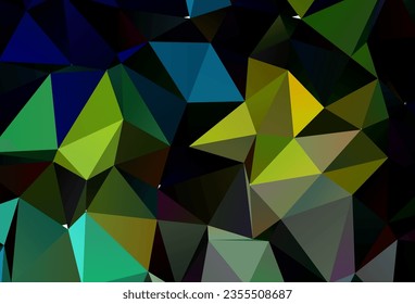 Light Blue, Yellow vector abstract mosaic backdrop. Colorful illustration in abstract style with gradient. Completely new design for your business.