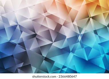 Light Blue, Yellow vector abstract mosaic pattern. A completely new color illustration in a polygonal style. New template for your brand book.