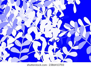 Light Blue, Yellow vector abstract backdrop with leaves. Colorful abstract illustration with leaves in doodle style. Pattern for heads of websites, designs.