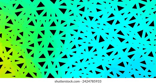 Light blue, yellow vector abstract triangle pattern. Elegant abstract illustration with gradient triangles. Your business gesign.