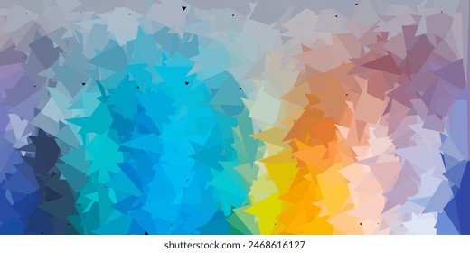 Light blue, yellow vector abstract triangle backdrop. New colorful illustration with shapes of gradient triangles. Smart pattern for websites.