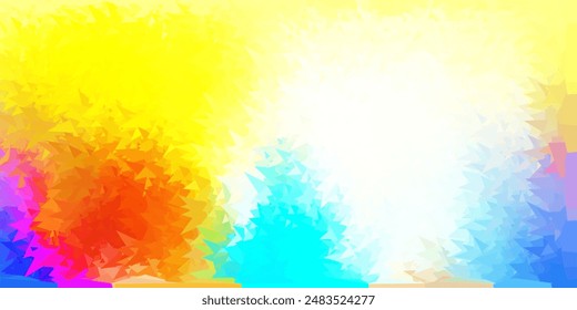 Light blue, yellow vector abstract triangle template. Decorative colorful illustration with abstract triangles. Wallpaper for your web apps.