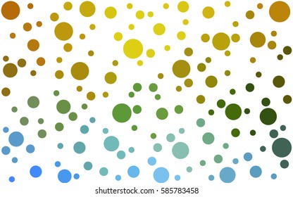 Light Blue, Yellow vector abstract pattern with circles. Geometry template for your business design. Background with colored spheres.