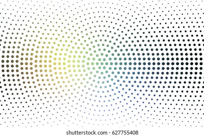 Light Blue, Yellow vector abstract pattern with circles. Geometry template for your business design. Background with colored spheres.