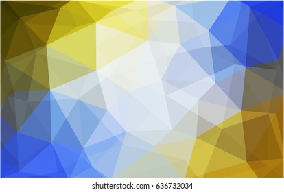 Light Blue, Yellow vector abstract textured polygonal background. Blurry triangle design. Pattern can be used for background.