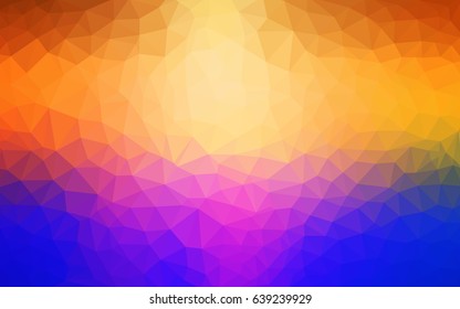 Light Blue, Yellow vector abstract textured polygonal background. Blurry triangle design. Pattern can be used for background.
