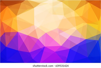 Light Blue, Yellow vector abstract textured polygonal background. Blurry triangle design. Pattern can be used for background.