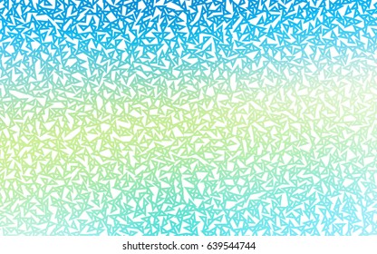 Light Blue, Yellow vector abstract colorful background, which consist of triangles. Pattern with colored triangles on white background.