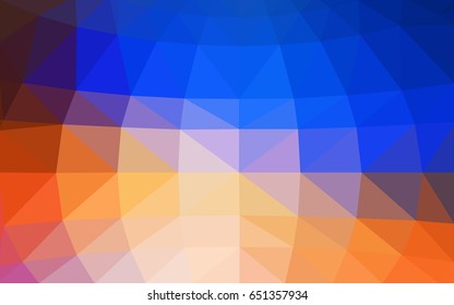 Light Blue, Yellow vector abstract textured polygonal background. Blurry triangle design. Pattern can be used for background.