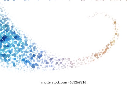 Light Blue, Yellow vector abstract textured polygonal background. Blurry rectangular design. The pattern with repeating rectangles can be used for background.