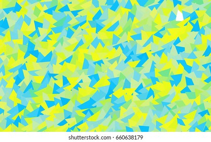 Light Blue, Yellow vector abstract colorful background, which consist of triangles. Pattern with colored triangles on white background.