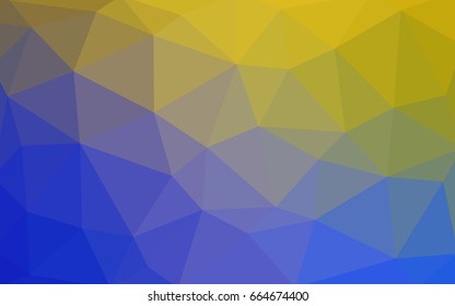 Light Blue, Yellow vector abstract textured polygonal background. Blurry triangle design. Pattern can be used for background.