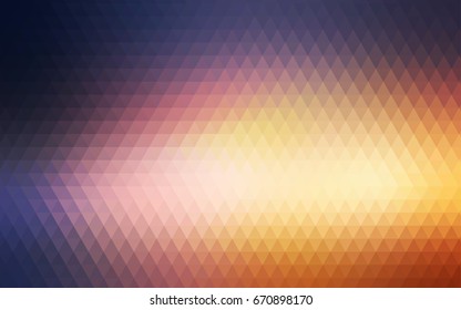 Light Blue, Yellow vector abstract mosaic template. Glitter abstract illustration with an elegant design. A completely new design for your business.