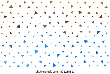 Light Blue, Yellow vector abstract colorful background, which consist of triangles. Pattern with colored triangles on white background.
