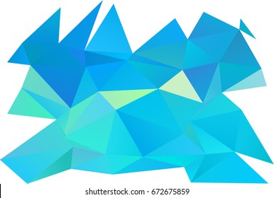 Light Blue, Yellow vector abstract polygonal pattern. Triangular geometric sample with gradient.  The best triangular design for your business.