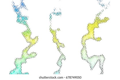 Light Blue, Yellow vector abstract textured polygonal background. Brand-new blurry hexagonal design. Pattern can be used for background.
