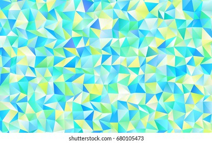 Light Blue, Yellow vector abstract polygonal pattern. An elegant bright illustration with gradient. The textured pattern can be used for background.