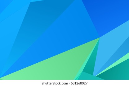 Light Blue, Yellow vector abstract polygonal template. Geometric illustration in Origami style with gradient.  The template can be used as a background for cell phones.