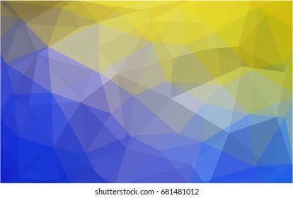 Light Blue, Yellow vector abstract textured polygonal background. Blurry triangle design. Pattern can be used for background.
