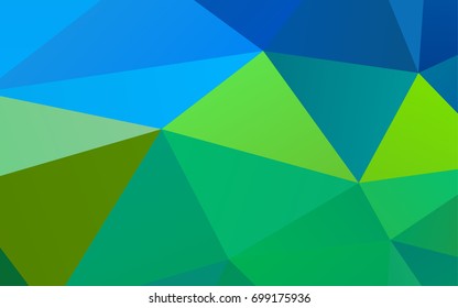 Light Blue, Yellow vector abstract polygonal pattern. A completely new color illustration in a vague style. Brand-new style for your business design.