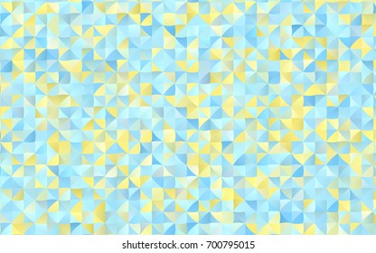 Light Blue, Yellow vector abstract mosaic pattern. A sample with polygonal shapes. The polygonal design can be used for your web site.