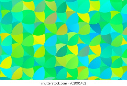 Light Blue, Yellow vector abstract pattern with circles. Geometry template for your business design. Background with colored spheres.