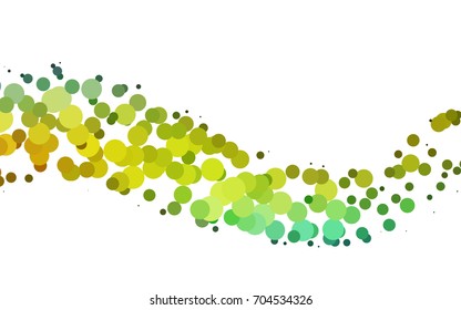 Light Blue, Yellow vector abstract pattern with circles. Geometry template for your business design. Background with colored spheres.