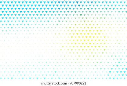 Light Blue, Yellow vector abstract colorful background, which consist of triangles. Pattern with colored triangles on white background.