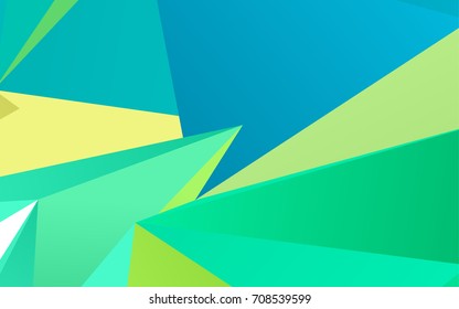 Light Blue, Yellow vector abstract mosaic pattern. Modern geometrical abstract illustration with gradient. Triangular pattern for your business design.