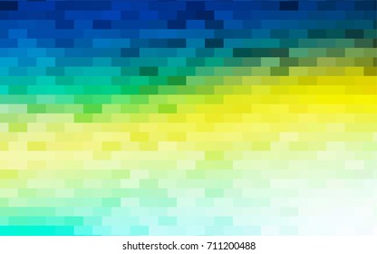 Light Blue, Yellow vector abstract textured polygonal background. Blurry rectangular design. The pattern with repeating rectangles can be used for background.