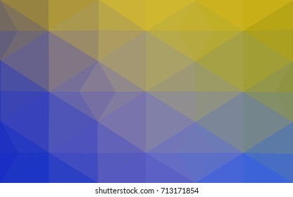 Light Blue, Yellow vector abstract textured polygonal background. Blurry triangle design. Pattern can be used for background.