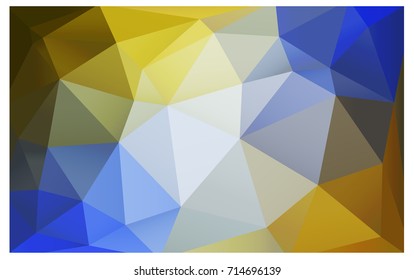 Light Blue, Yellow vector abstract textured polygonal background. Blurry triangle design. Pattern can be used for background.