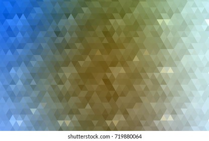 Light Blue, Yellow vector abstract mosaic pattern. A sample with polygonal shapes. Brand-new design for your business.