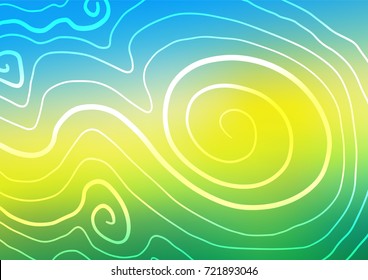 Light Blue, Yellow vector abstract doodle texture. Glitter abstract illustration with doodles and Zen tangles. The elegant pattern can be used as a part of a brand book.