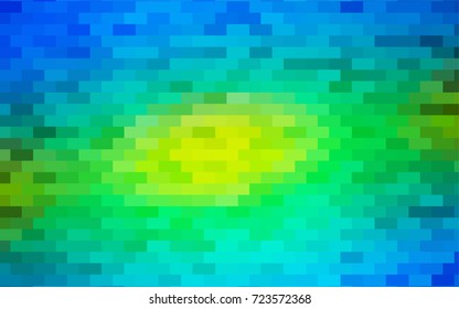 Light Blue, Yellow vector abstract textured polygonal background. Blurry rectangular design. The pattern with repeating rectangles can be used for background.