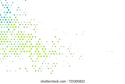 Light Blue, Yellow vector abstract pattern with circles. Geometry template for your business design. Background with colored spheres.