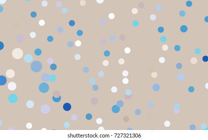Light Blue, Yellow vector abstract pattern with circles. Geometry template for your business design. Background with colored spheres.
