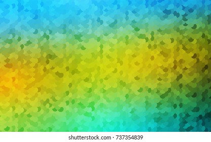 Light Blue, Yellow vector abstract pattern with circles. Geometry template for your business design. Background with colored spheres.