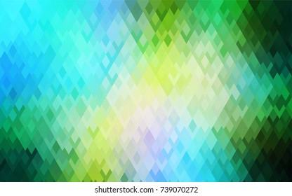 Light Blue, Yellow vector abstract textured polygonal background. Blurry rectangular design. The pattern with repeating rectangles can be used for background.