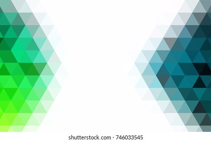 Light Blue, Yellow vector abstract polygonal background. Modern geometrical abstract illustration with gradient. Triangular pattern for your business design.
