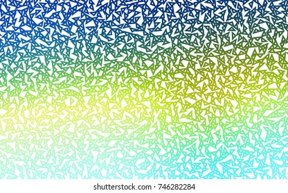 Light Blue, Yellow vector abstract colorful background, which consist of triangles. Pattern with colored triangles on white background.