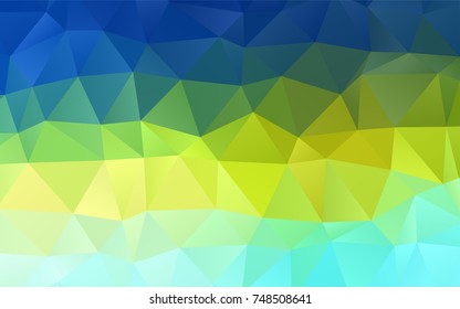 Light Blue, Yellow vector abstract polygonal template. An elegant bright illustration with gradient. The template can be used as a background for cell phones.