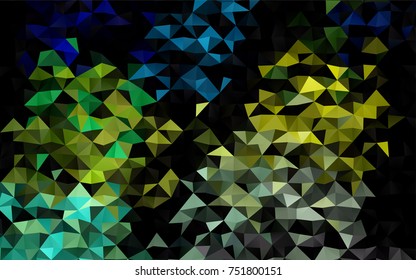 Light Blue, Yellow vector abstract mosaic background. Modern geometrical abstract illustration with gradient. Brand-new style for your business design.