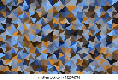 Light Blue, Yellow vector abstract cambered template. Glitter abstract illustration with wry lines. The polygonal design can be used for your web site.