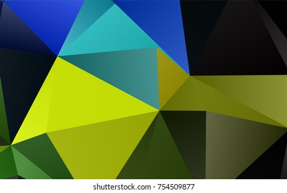 Light Blue, Yellow vector abstract mosaic background. Modern geometrical abstract illustration with gradient. The best triangular design for your business.