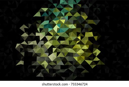 Light Blue, Yellow vector abstract mosaic template. Colorful abstract illustration with gradient. The polygonal design can be used for your web site.