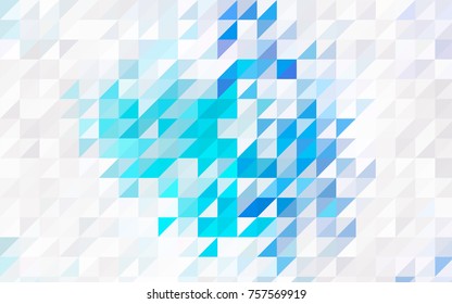 Light Blue, Yellow vector abstract colorful background, which consist of triangles. Pattern with colored triangles on white background.